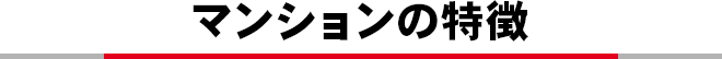 マンションの特徴